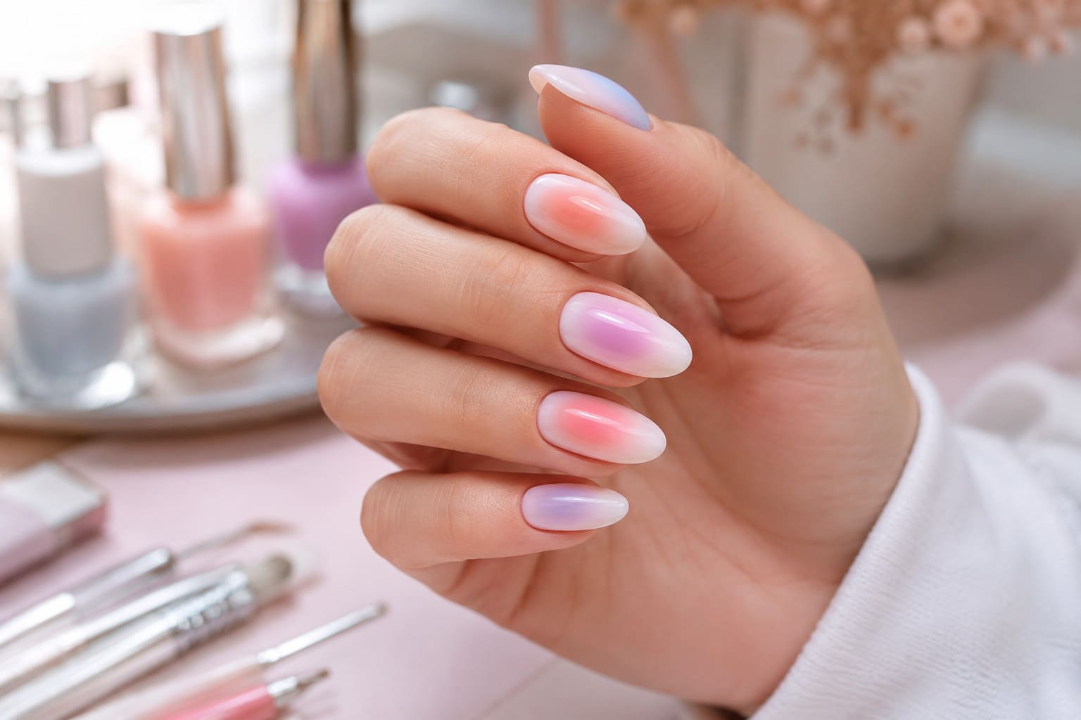 Топ-7: aura nails и мягкое омбре